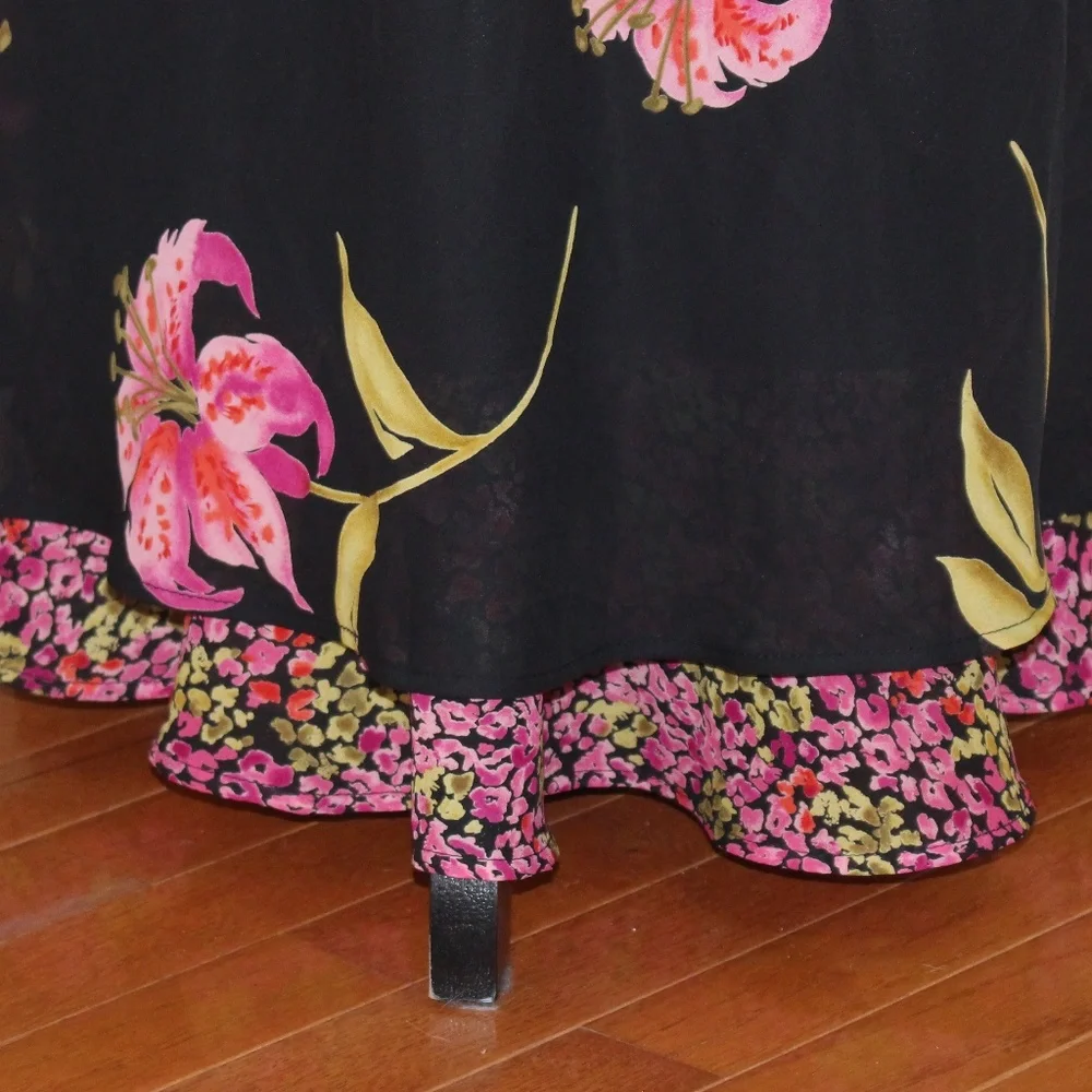 Jessica Howard, Vintage 90s  Pink Hibiscus floral  dress - Picture 5 of 9